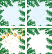 Vektor: Christmas frame with fir Christmas frame with fir