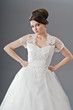 Bride in wedding dress in studio shooting