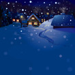 Vector of winter landscape. Merry Christmas!