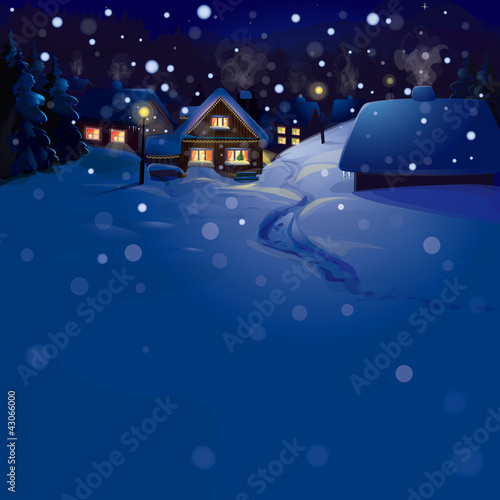Vector: Vector of winter landscape. Merry Christmas! Vector of winter landscape. Merry Christmas!