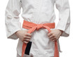 White kimono and an orange belt