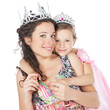 Photo: picture of happy mother and little girl dressed as princess picture of happy mother and little girl dressed as princess