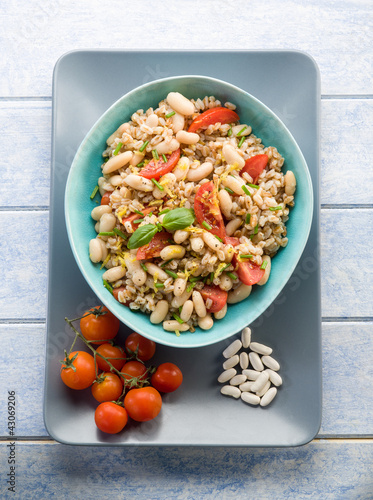 Photo: spelt risotto with beans and tomatoes spelt risotto with beans and tomatoes