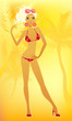 Vector: Girl on the beach Girl on the beach