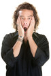 Guy with Hands on Face