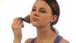 Young isolated woman make up