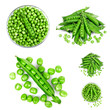 Photo: fresh green peas isolated on a white background fresh green peas isolated on a white background
