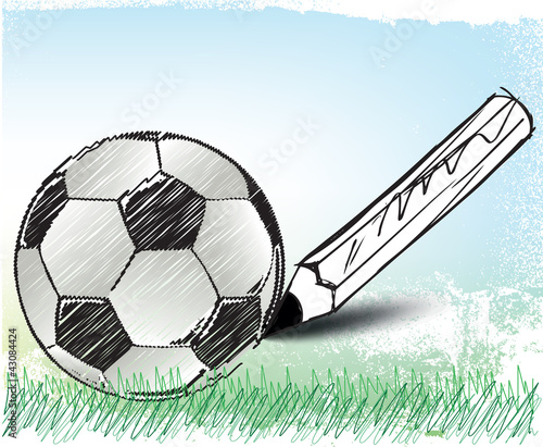 Vector: soccer ball sketch, vector illustration soccer ball sketch, vector illustration