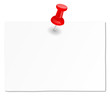 white post-it with pin