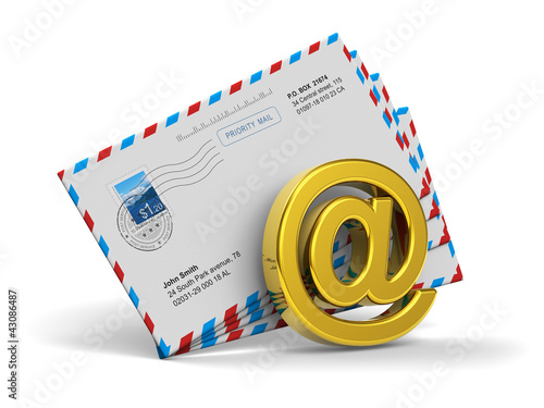 Ilustração : E-mail and internet messaging concept E-mail and internet messaging concept
