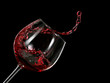 Foto: Red wine up from a glass Red wine up from a glass