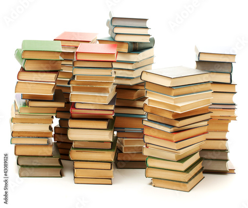 Foto: old books isolated on white old books isolated on white