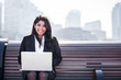 Photo: Indian businesswoman with laptop Indian businesswoman with laptop