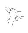 Simple Reflexology outline drawing