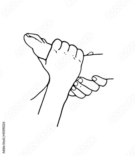 Illustration: Simple Reflexology outline drawing Simple Reflexology outline drawing