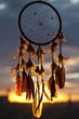 Dreamcatcher sunset background