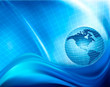 Vector: Globe trapped in a sphere made of binary code Globe trapped in a sphere made of binary code
