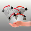 Vector: Hands holding social network. Vector illustration Hands holding social network. Vector illustration