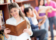 Female student reading