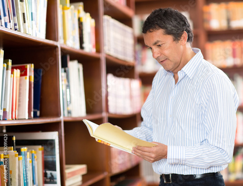 Photo: Man at the library Man at the library
