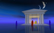 The temple mists