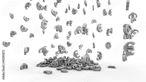 Illustration: fallende Euros fallende Euros