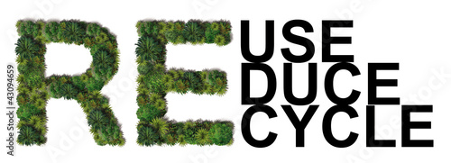 Illustration: The ecology of recycle, reuse and reduce The ecology of recycle, reuse and reduce