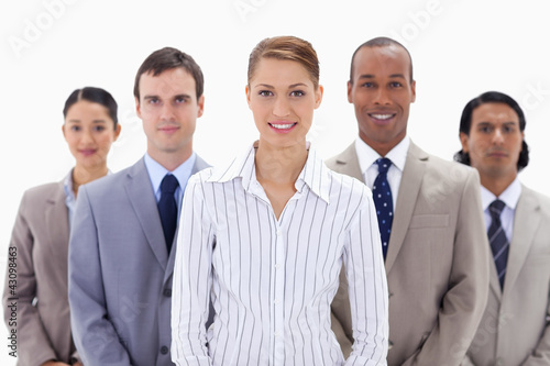 Photo: Close-up of a business team a smiling Close-up of a business team a smiling