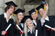 Photo: Close-up of happy graduates taking a picture of themselves Close-up of happy graduates taking a picture of themselves