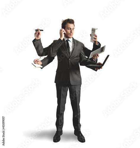 Photo: Businessman multitasking Businessman multitasking