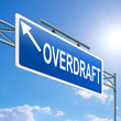Overdraft concept.