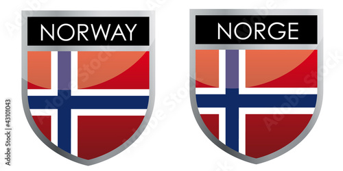 Illustration: Norway flag emblem Norway flag emblem