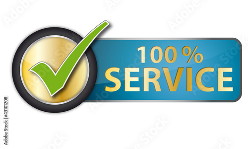 Illustration: 100 % Service Button-Label 100 % Service Button-Label