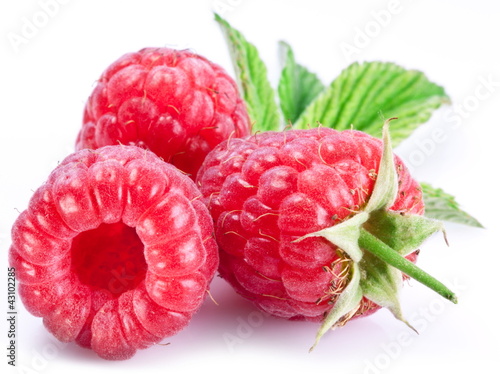 Foto: Ripe raspberries. Ripe raspberries.
