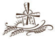 Bäcker, Brot, Mehl, Getreide, Mühle, Korn, vector
