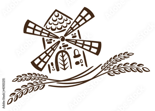Vector: Bäcker, Brot, Mehl, Getreide, Mühle, Korn, vector Bäcker, Brot, Mehl, Getreide, Mühle, Korn, vector