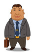 Cartoon corpulent businessman