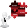 Vector: puzzle business puzzle business