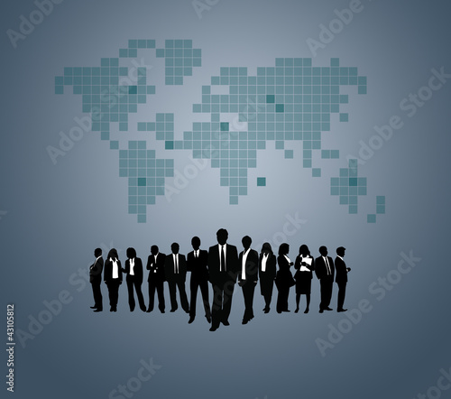 Illustration: Businessman team. Businessman team.