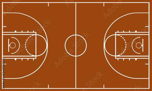 Vector: Basketball field Basketball field