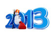 Illustration: snowmen new year 2013 snowmen new year 2013