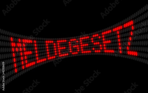 Illustration: led lauftext meldegesetz I led lauftext meldegesetz I