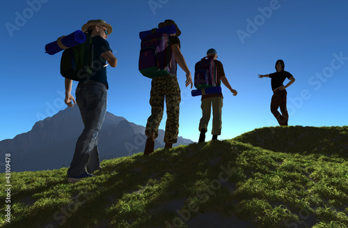 Photo: A group of tourists A group of tourists