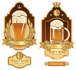 set of labels for beer glasses