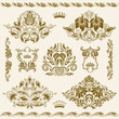 Set of vector damask ornaments.