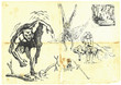 comix storyboard - hand drawing