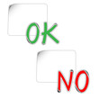 true false, icons, post-it