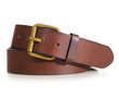brown leather belt