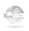 Vector: Silver planet earth torn paper - Vector illustration Silver planet earth torn paper - Vector illustration