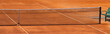 Clay tennis court detail